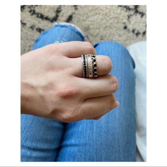 Anna Beck Jewelry - Anna Beck Black Onyx Stacking Rings